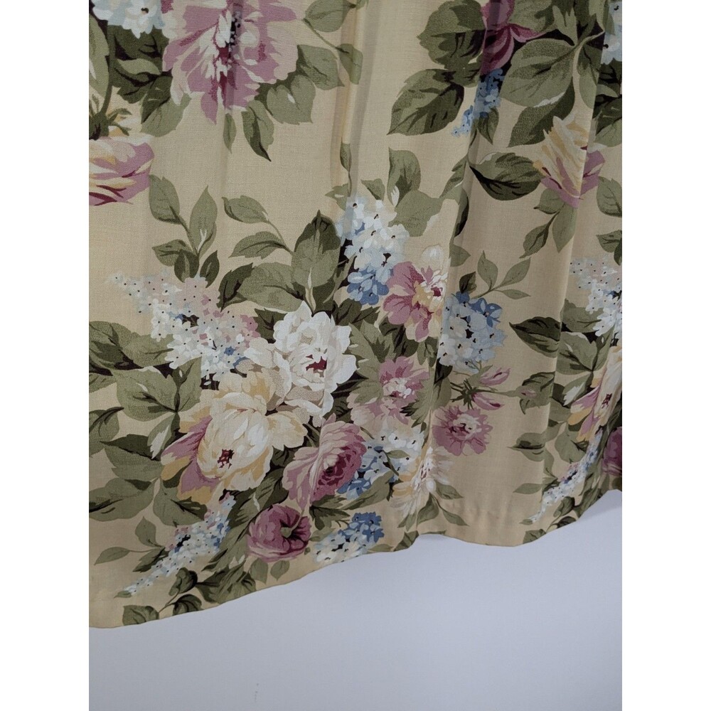 Vintage Leslie Fay Foral Cottagecore Midi Pleated Skirt Sz 14 Feminine Europe - Picture 5 of 7